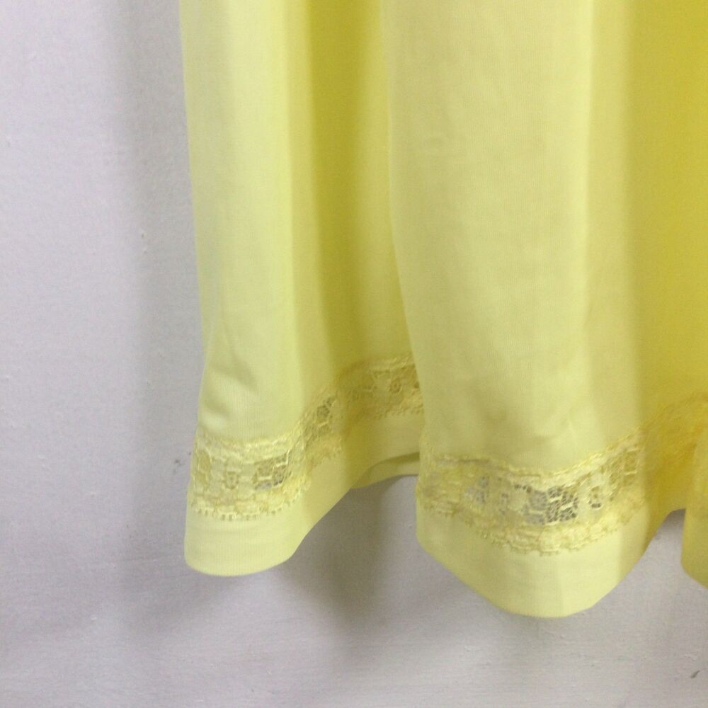 Lucy Larcom Womens Nightgown Maxi Dress V-Neck Sleeveless Pleated Yellow Size 36 - Picture 11 of 16